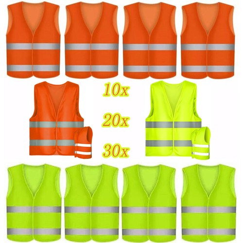 10x 30x warnwesten unfallweste - warnwesten,