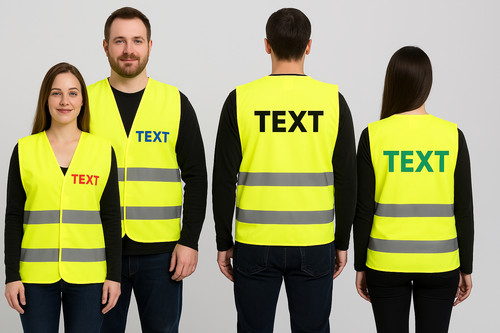 Warnweste mit druck gelb - druck,
