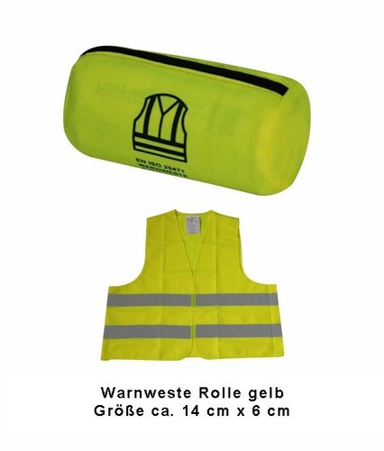 Warnweste gerollt rolle - gerollt,