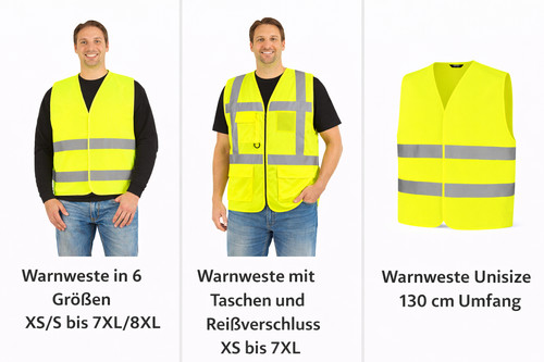 Warnweste mit druck gelb - warnweste,