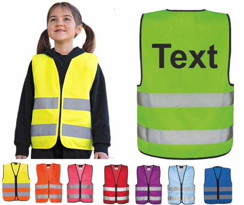 Bedruckte kinderwarnweste mit - bedruckte,