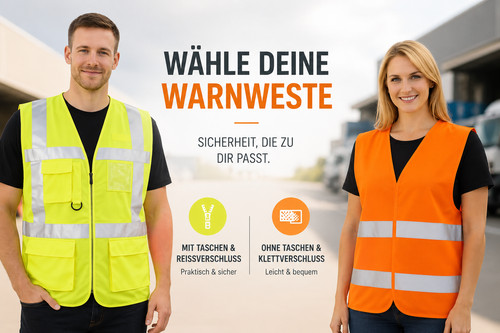 Warnweste mit taschen kfz - warnweste,