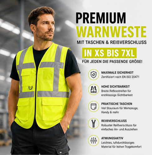 Bedruckte warnweste mit logo - bedruckte,