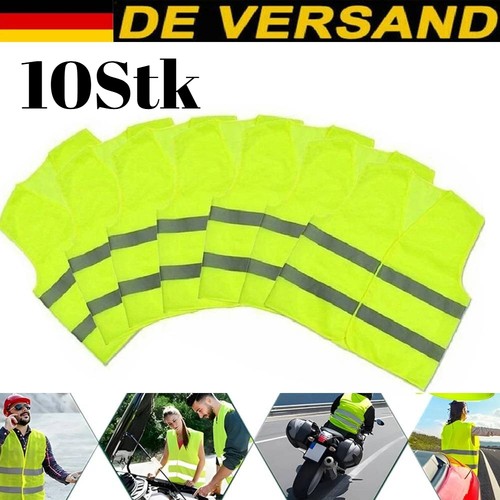 10x warnwesten unfallweste - warnwesten,