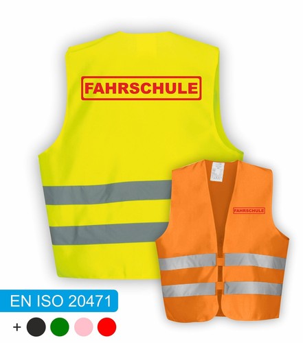 Fahrschule warnweste - fahrschule, |