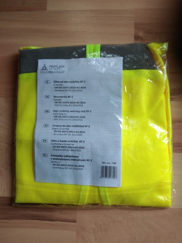 Gelbe warnweste größe von - größe, 2