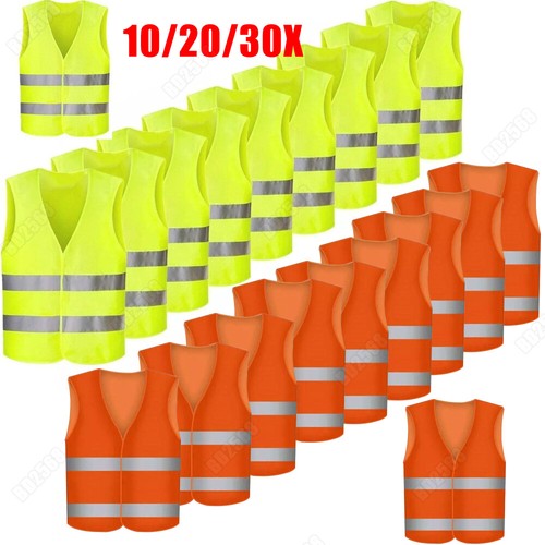 30x gelb orange warnwesten - 10-30x,