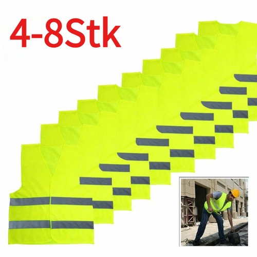 8er set warnweste - set,