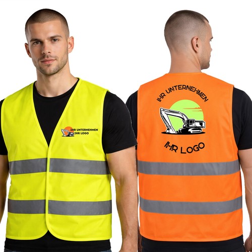 Warnweste mit firmenlogo - warnweste, druck