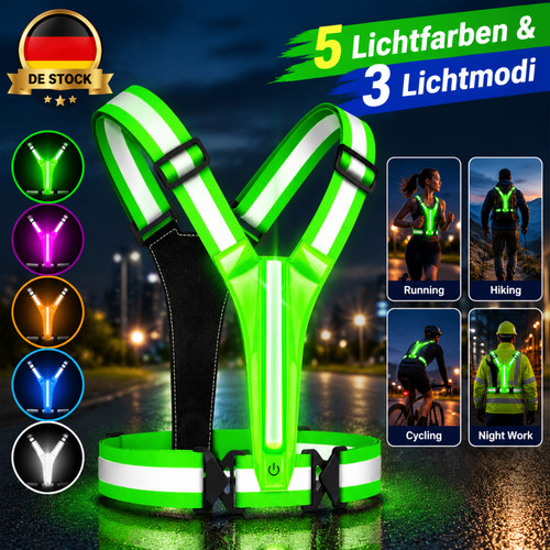 Led warnweste usb fahrrad - warnweste,